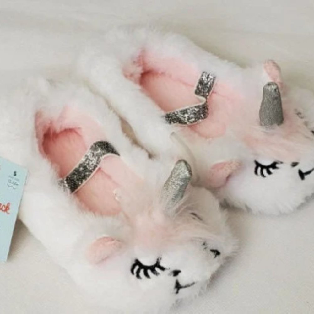 Cute fluffy comfy warm unicorns slippers - Picture 6 of 9